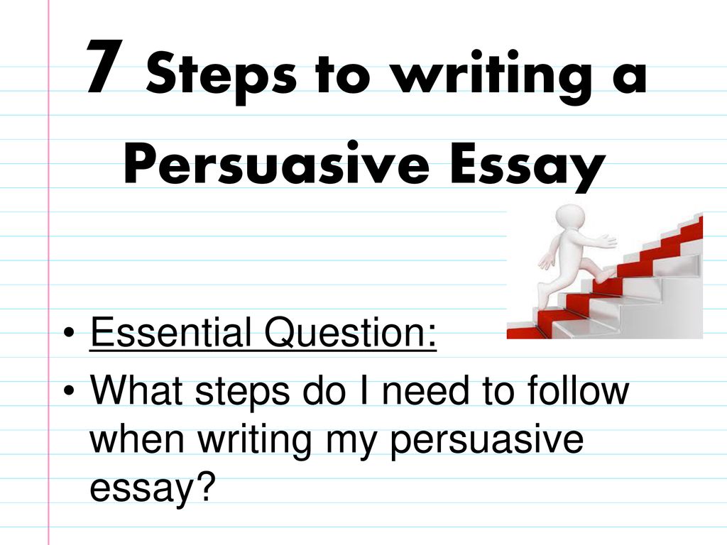 7 Steps to writing a Persuasive Essay - ppt download