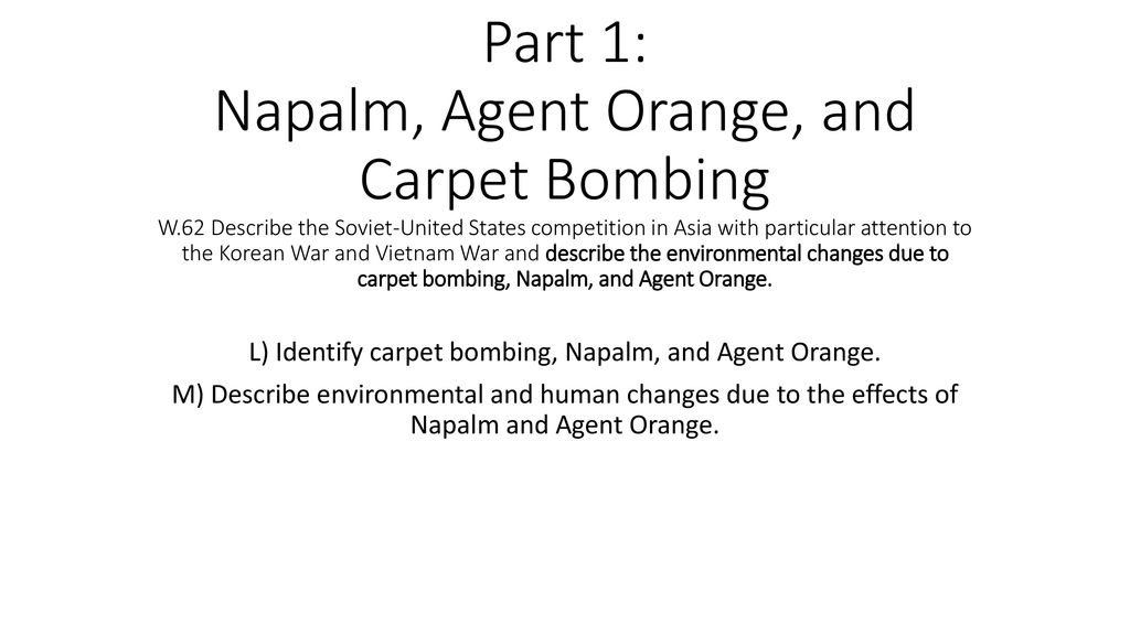 L Identify Carpet Bombing Napalm And Agent Orange Ppt Download L Identify Carpet Bombing Napalm And Agent Orange Ppt Download