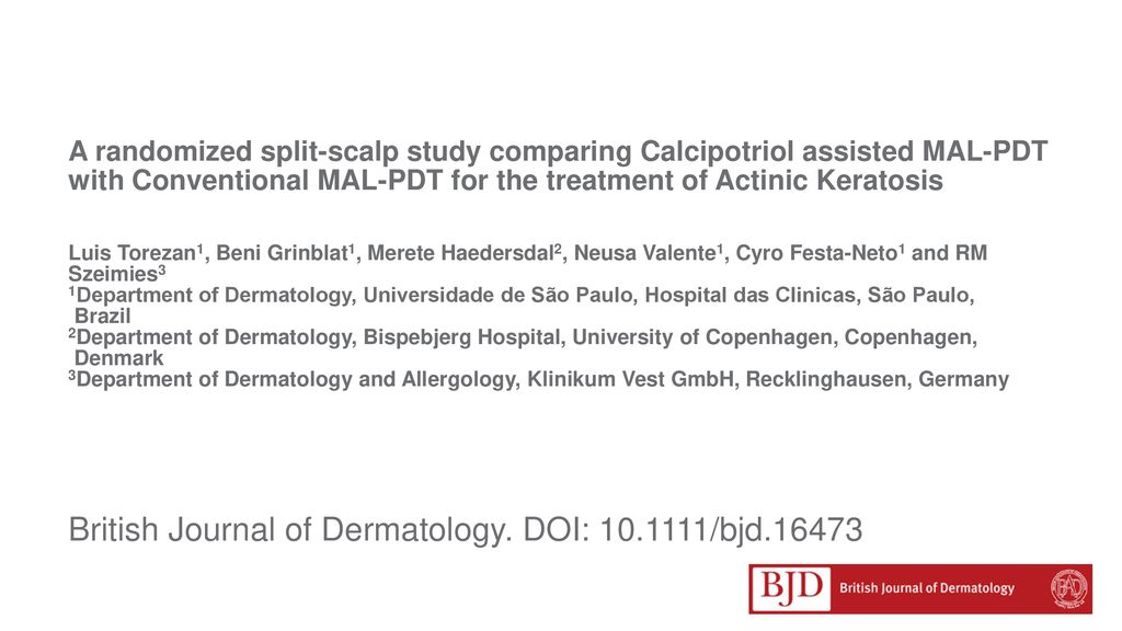British Journal of Dermatology. DOI: /bjd ppt download