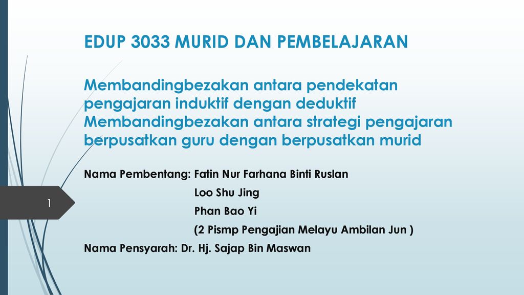 11 Tajuk 3 Pendekatan Pengajaran