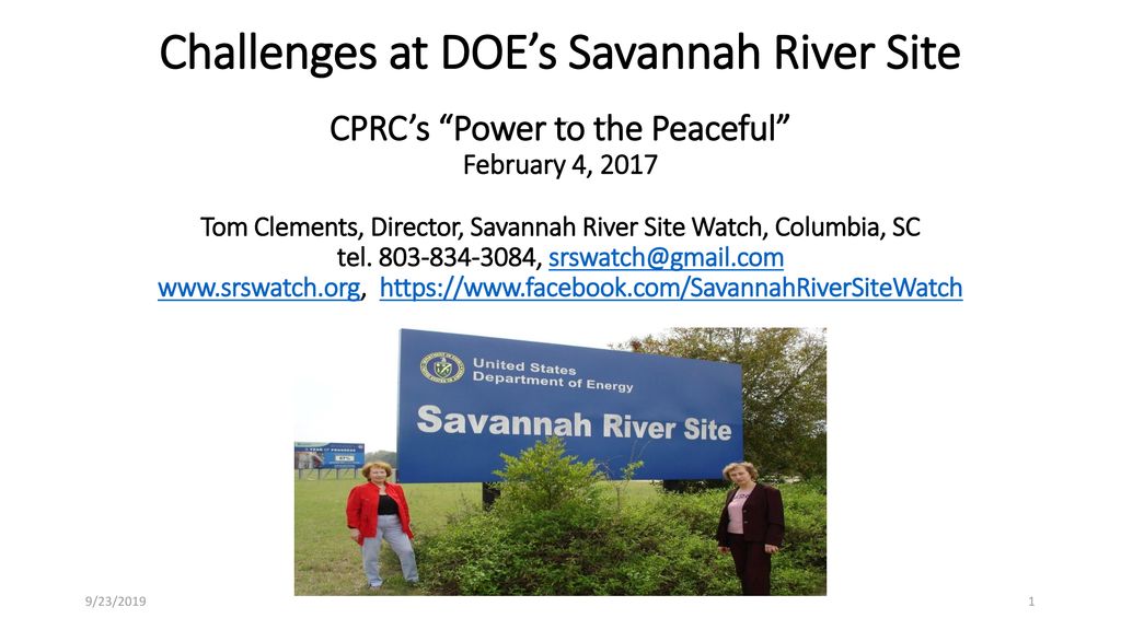 Savannah River Site Watch