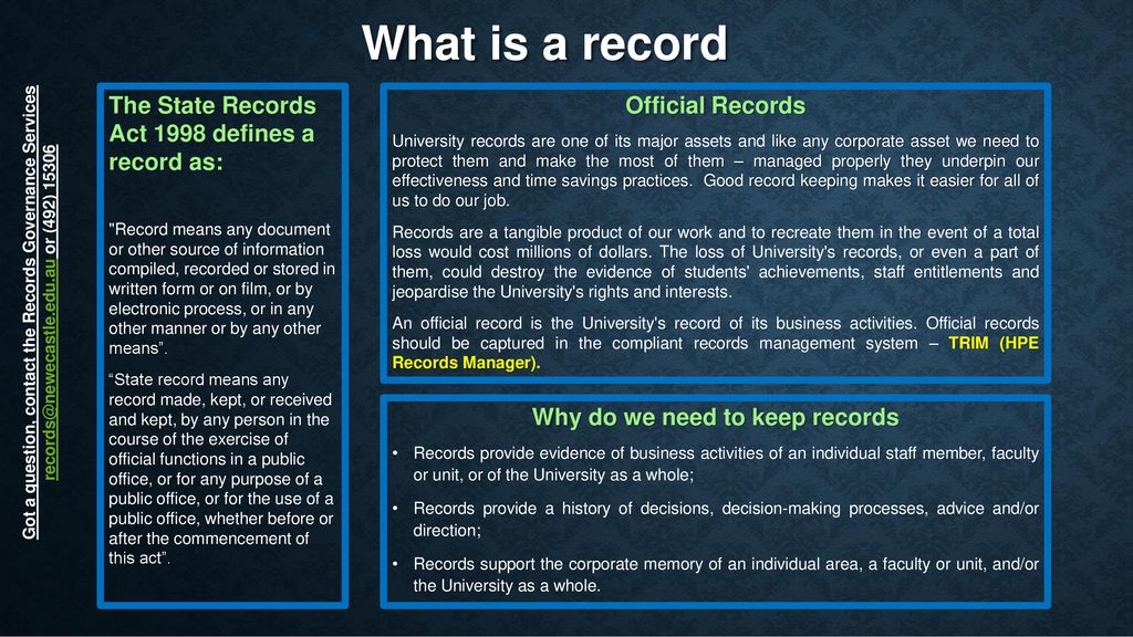 Why do we need to keep records - ppt download