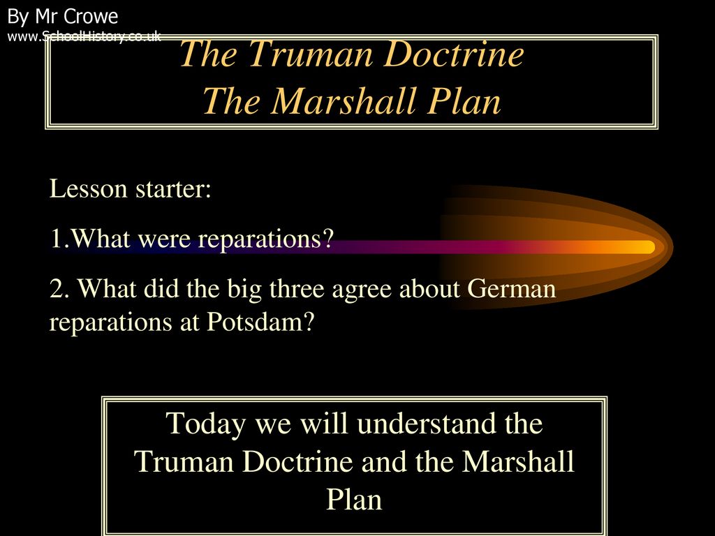 The Truman Doctrine The Marshall Plan Ppt Download