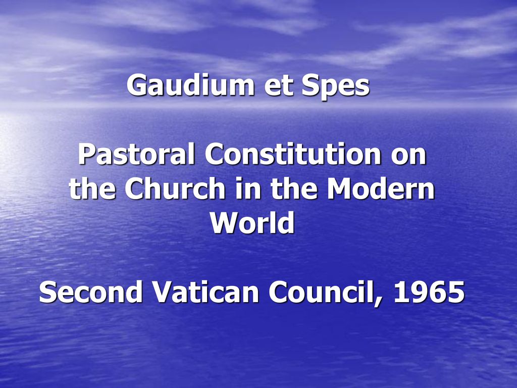 Pastoral Constitution on the Church in the Modern World (Gaudium Et Spes)  by Pope Paul VI (Promulgated by His Holiness) - Paperback - First Edition -  1965 - from North Books: Used & Rare (SKU: R483)