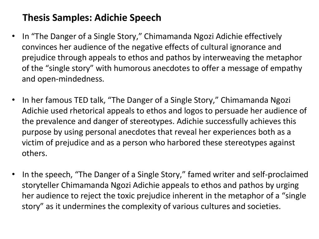 Thesis Samples: Adichie Speech - ppt download