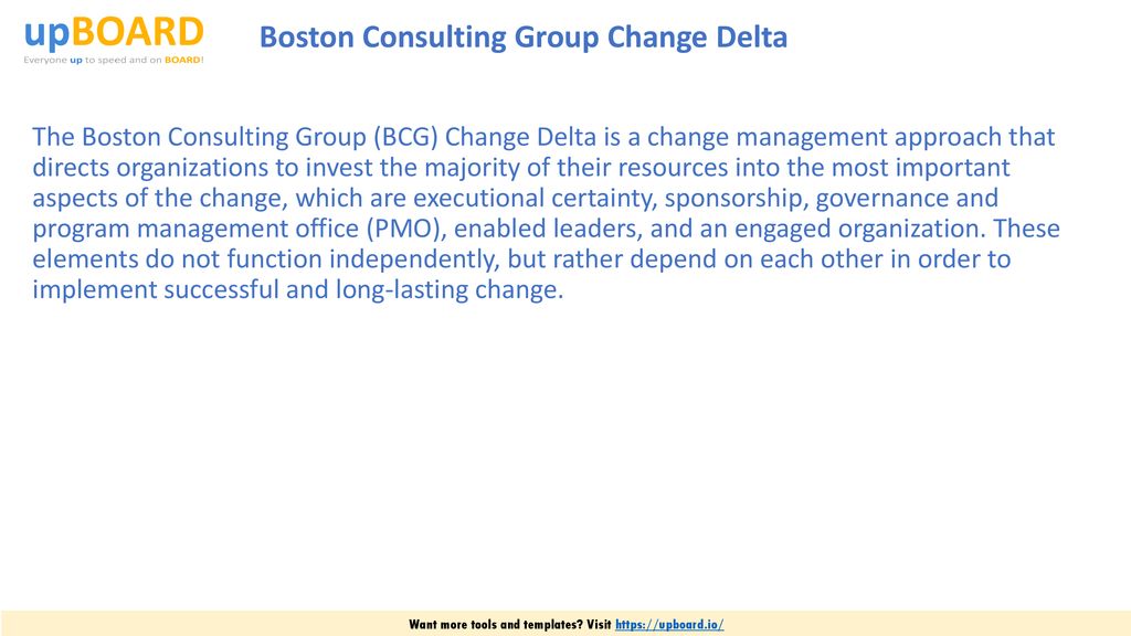 Boston Consulting Group Change Delta - ppt download