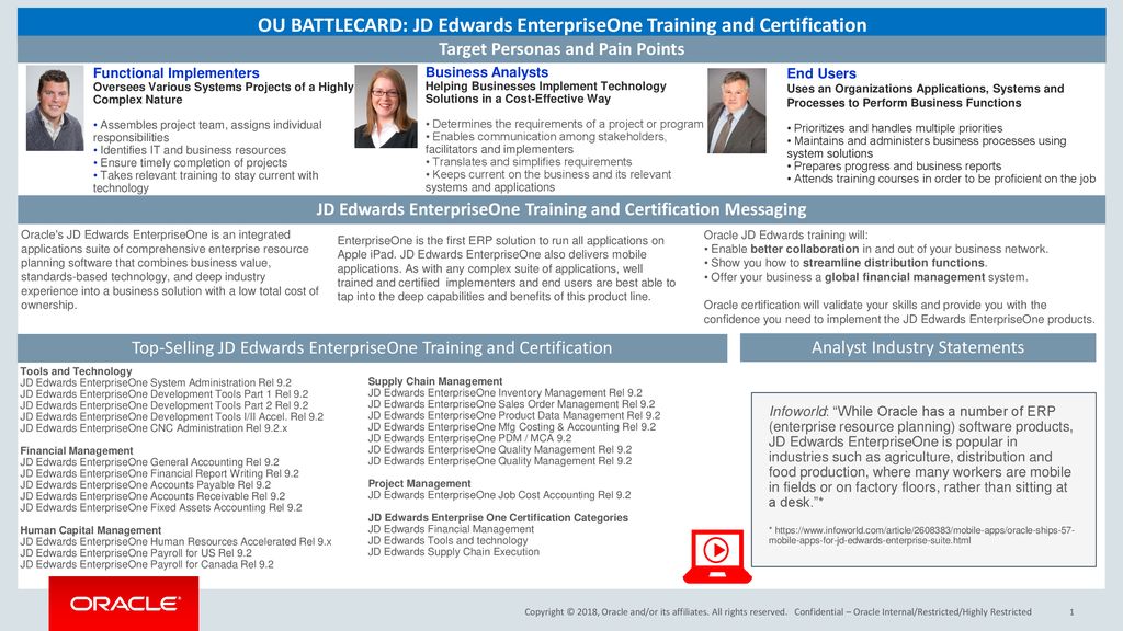 Ou Battlecard Jd Edwards Enterpriseone Training And Certification Ppt Download