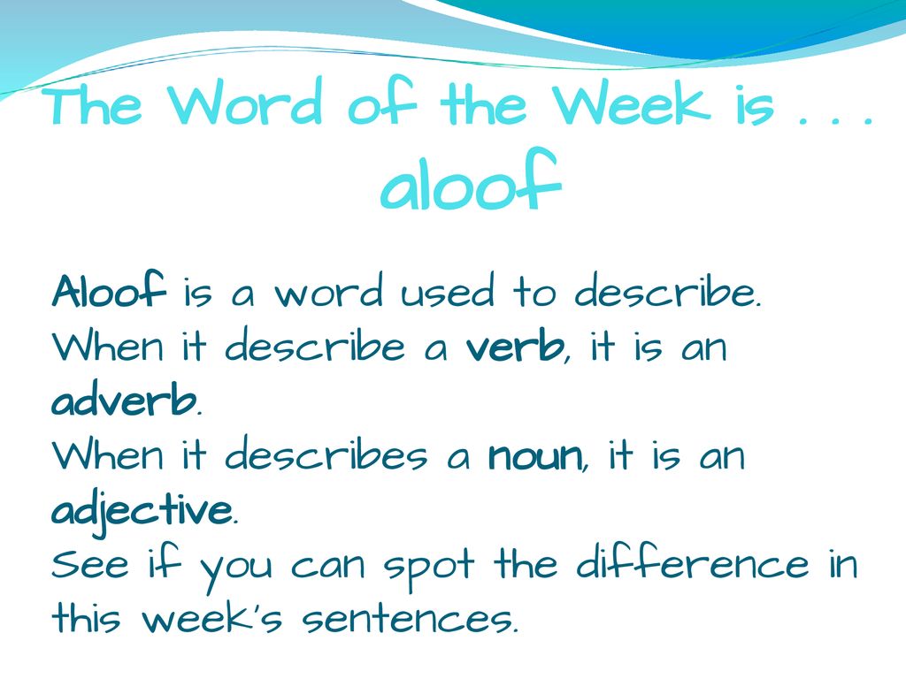 This week's word of the week is… - ppt download