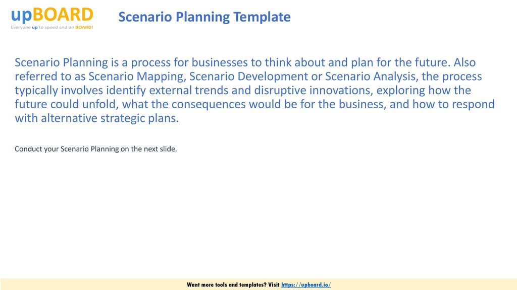 Scenario Planning Template Ppt Download Scenario Planning Template Ppt Download