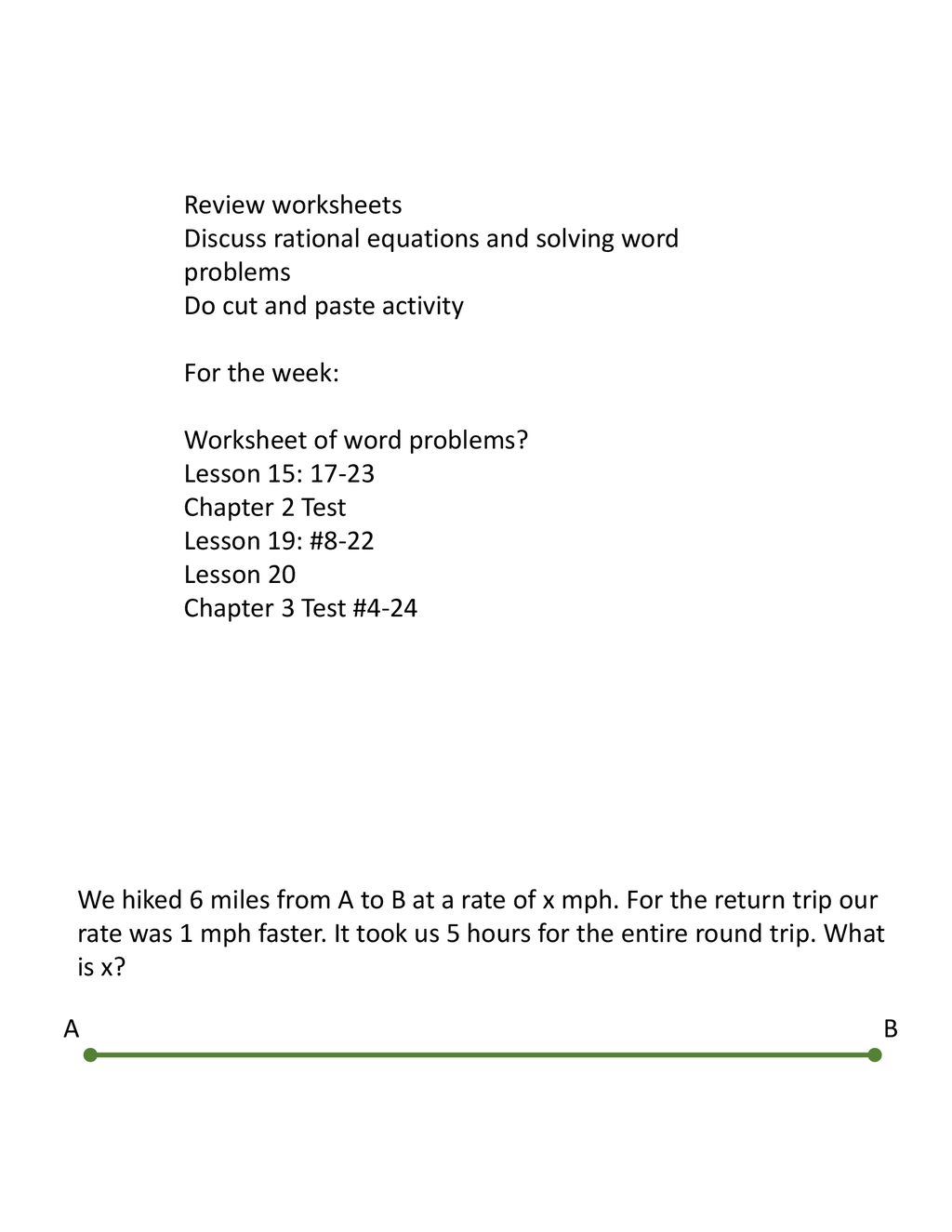 Review worksheets Discuss rational equations and solving word Inside Rational Equations Word Problems Worksheet