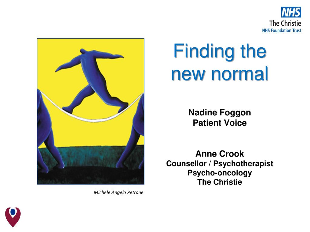 Finding the new normal Nadine Foggon Patient Voice Anne Crook