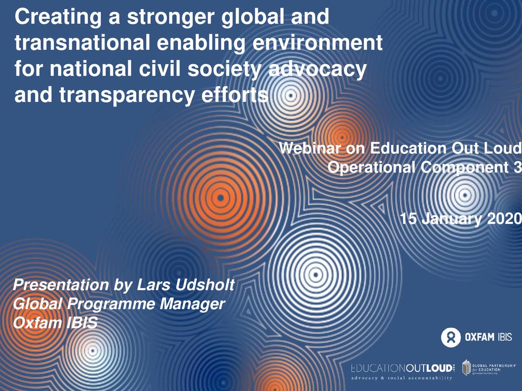 Presentation By Lars Udsholt Global Programme Manager Oxfam Ibis Ppt Download