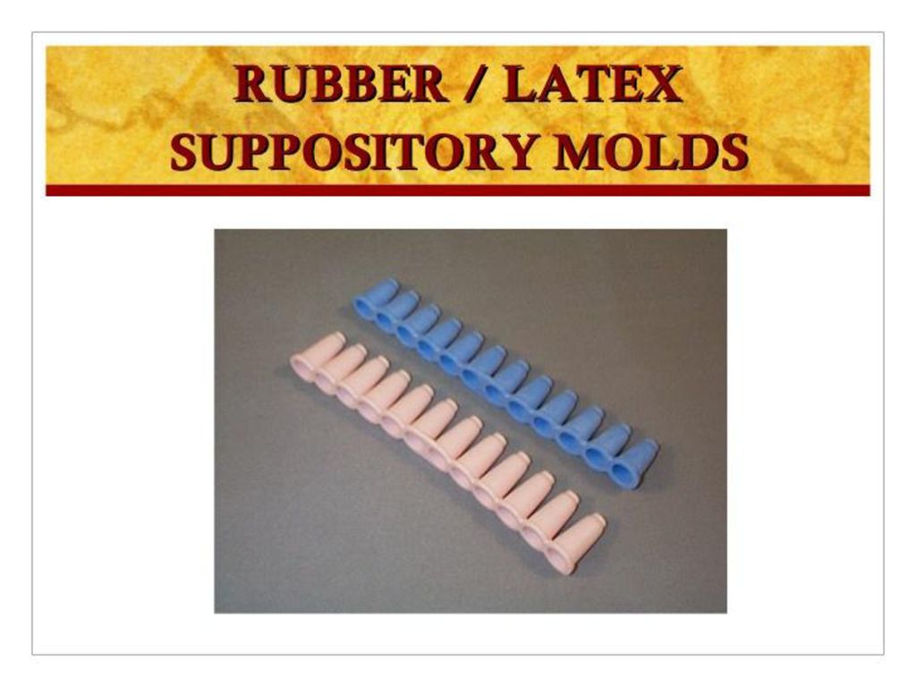 Silicone suppository mold - reusable 10 X 2 ml Rectal Vaginal