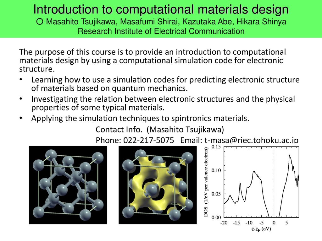 Introduction to computational materials design - ppt download