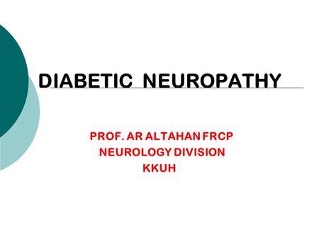 PROF. AR ALTAHAN FRCP NEUROLOGY DIVISION KKUH