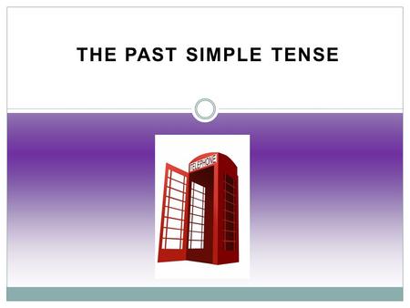 The past Simple Tense.