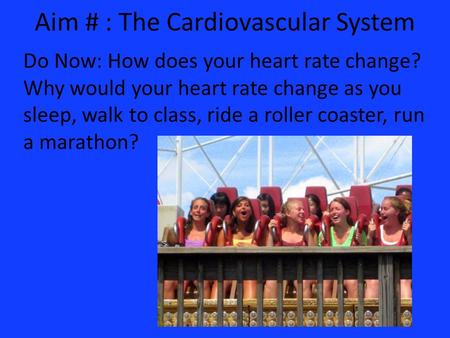Aim # : The Cardiovascular System
