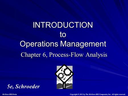 Chapter 6, Process-Flow Analysis