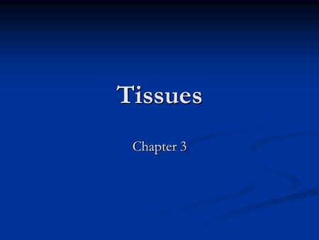 Tissues Chapter 3. Types of tissues Tissues – group of cells that have specialized structural and functional roles Tissues – group of cells that have.