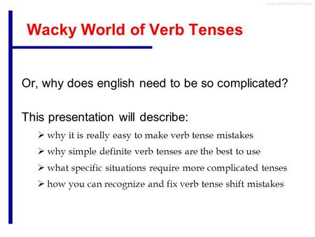 presentation about english tenses