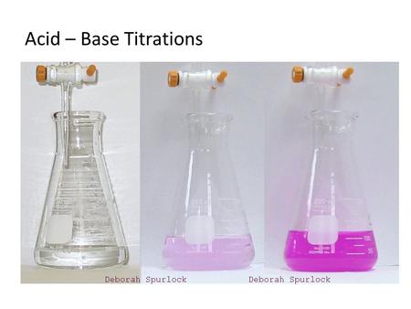 Acid – Base Titrations.