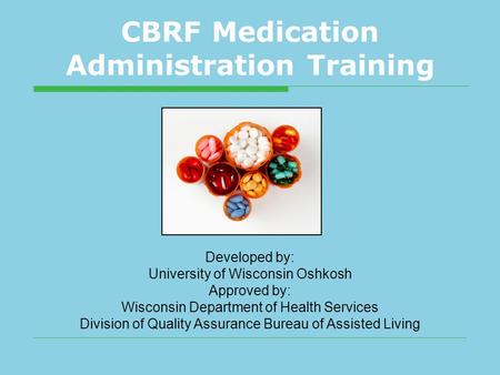 CBRF Medication Administration Training