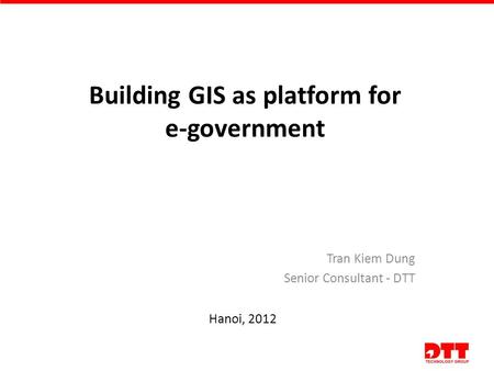 Building GIS as platform for e-government