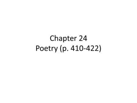 Chapter 24 Poetry (p. 410-422).