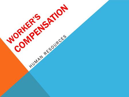 WORKER’S COMPENSATION HUMAN RESOURCES. EMPLOYEE INJURY POLICY The University is committed to providing a safe environment for its employees. This policy.