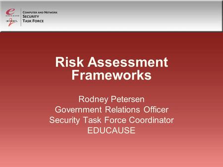 Risk Assessment Frameworks