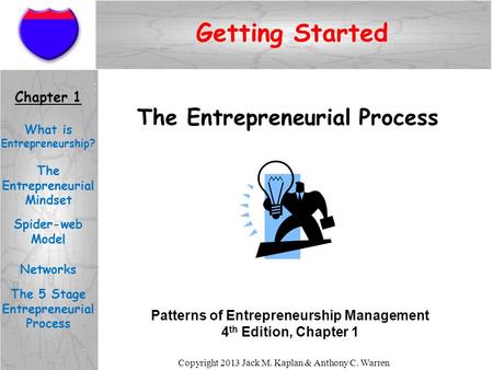 Getting Started The Entrepreneurial Process Chapter 1