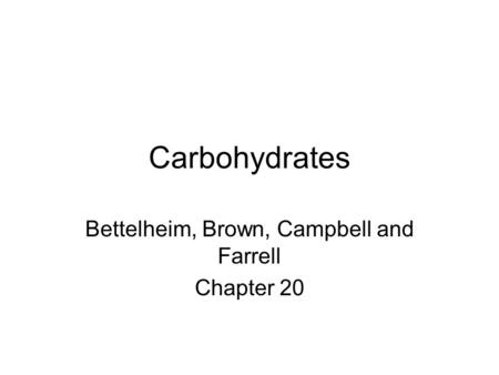 Bettelheim, Brown, Campbell and Farrell Chapter 20