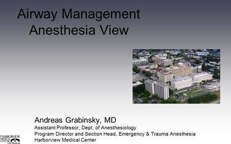 Airway Management Anesthesia View