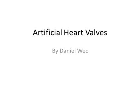 presentation on artificial heart