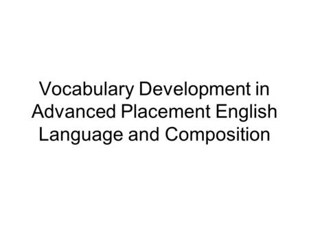Individualized Vocabulary Development (IDV)-1