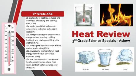 Heat Review 3 rd Grade Science Specials - Askew 3 rd Grade AKS.