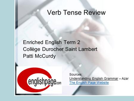 Enriched English Term 2 Collège Durocher Saint Lambert Patti McCurdy