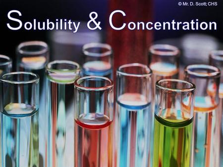 Solubility & Concentration