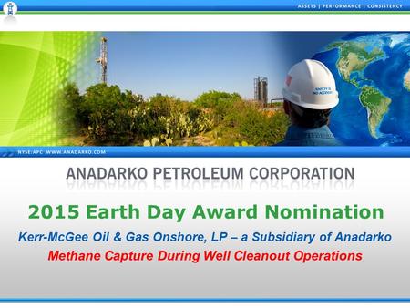 2015 Earth Day Award Nomination