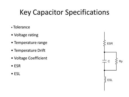 Key Capacitor Specifications
