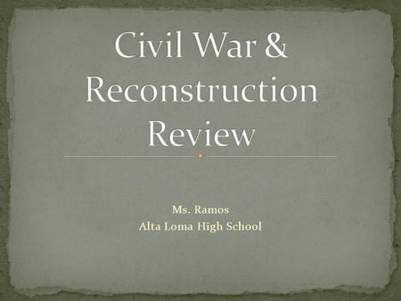 Ms. Ramos Alta Loma High School. In the Compromise of 1850, Congress determined that slavery in the New Mexico and Utah territories was to be decided.