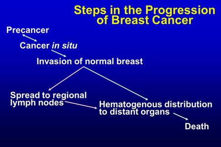 Steps in the Progression of Breast Cancer