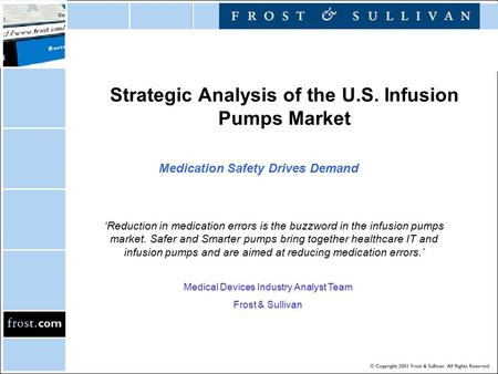Strategic Analysis of the U.S. Infusion Pumps Market