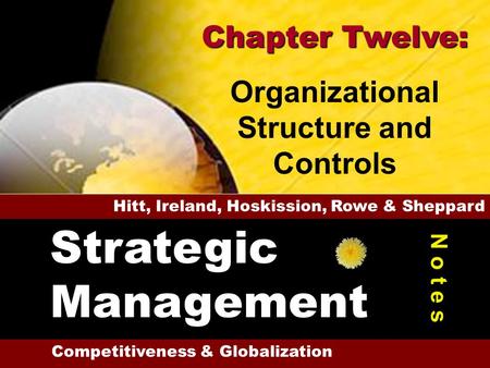 Organizational Structure and Controls