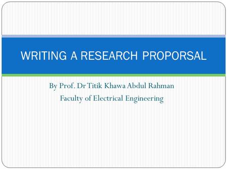 what is a research proposal slideshare