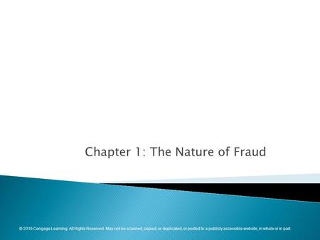 Chapter 1: The Nature of Fraud