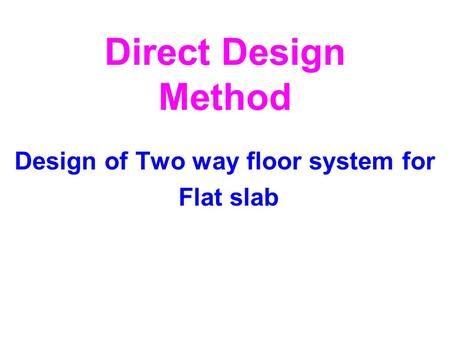 786 Design of Two way floor system for Flat slab