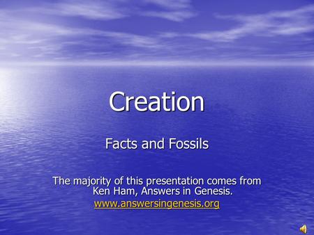 Creation Facts and Fossils