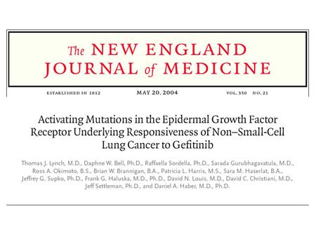 Non-Small-Cell Lung Cancer Leading cause of cancer-related mortality in the US Current Therapies: –“ Despite great efforts, only minor gains” Traynor.