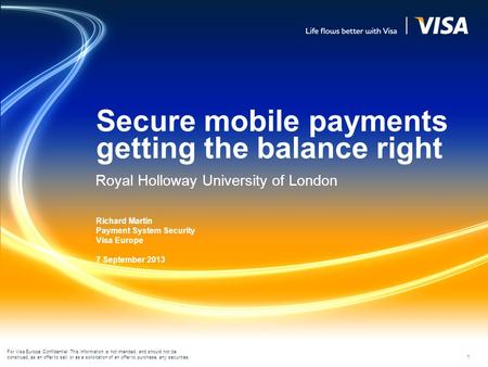 Secure mobile payments getting the balance right